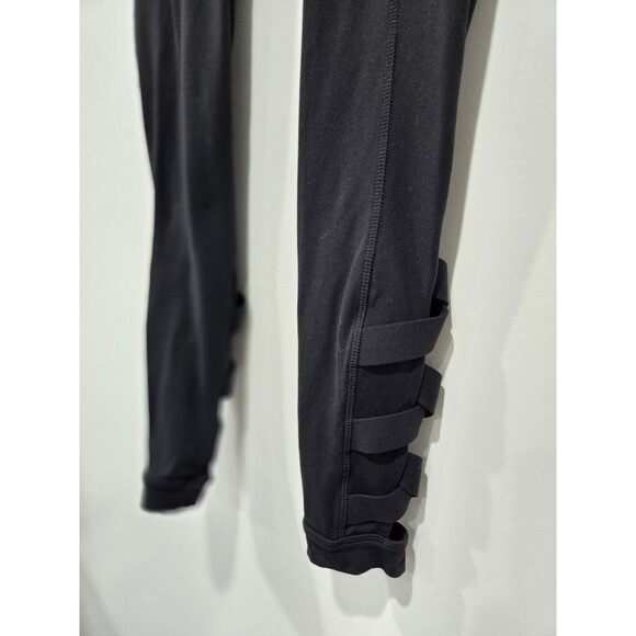 Athleta High Rise Cut Out Chaturanga Tight Black Leggings Sz SP Criss Cross Back - Picture 4 of 9